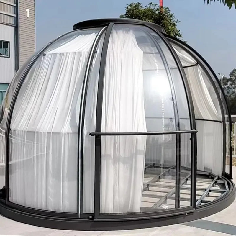 Hot Sale Container House Panoramic Transparent Starry Sky Rooms Restaurant Accommodation Villa Aluminum Alloy Sunrooms for Italy