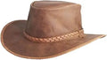 Cowboy Hats - Premium Leather Crushable Outback Hat, Handcrafted for Travel Durability and Style