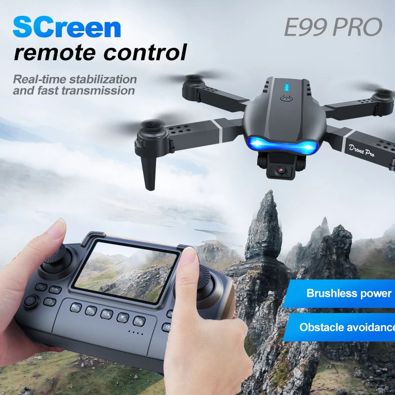 ZNLYRION E99 PRO RC Drone 4K Dual Camera Optical Flow Obstacle Avoidance Foldable FPV Quadcopter Toy for Beginners