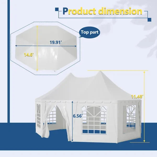 Durable Outdoor Wedding Tent with Portable Storage Bags for Garden Parties and Events