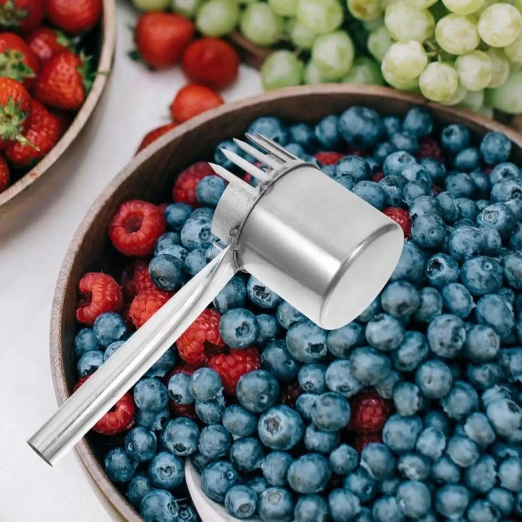 Fruit Picker Tool With Stainless Steel Head For Easy Blueberry And Berry Harvesting Lightweight Garden Hand Tool For Home And Outdoor Use