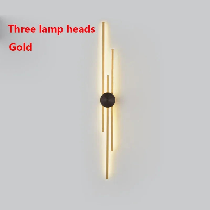 LED Modern Long Wall Lamp Living Room  Dining Room Loft Wall Mounted Sconce Decoration Bedroom Bedside Light Staircase Fixture