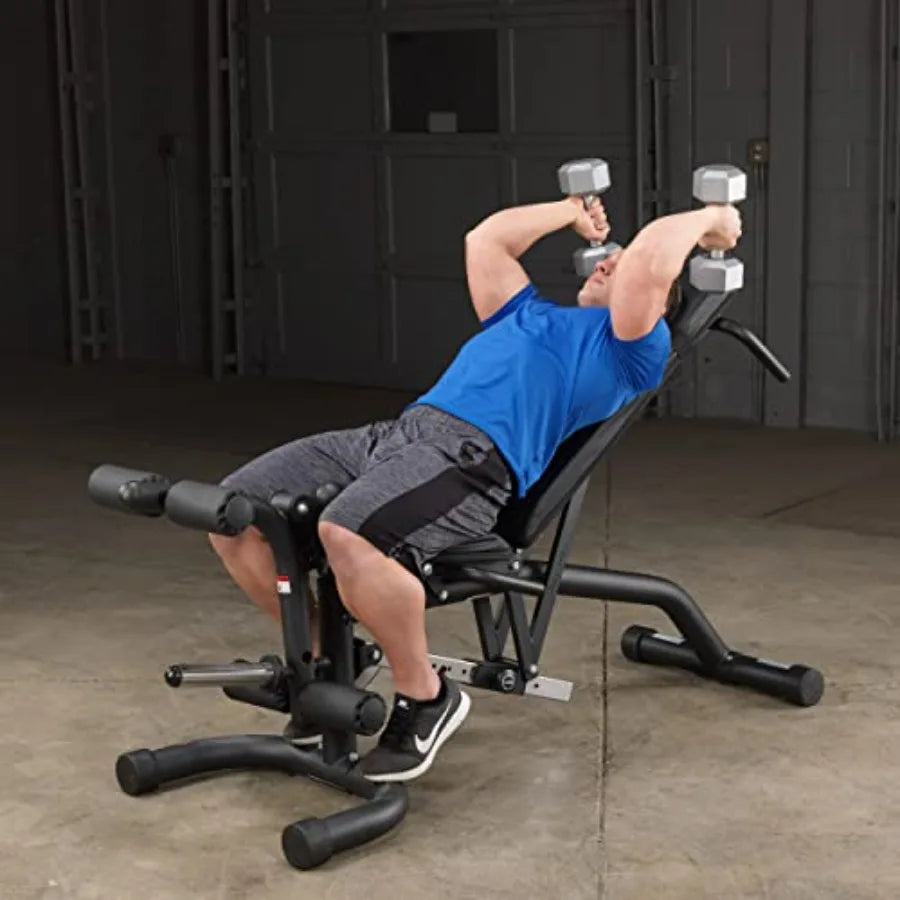 Multiple Angles Adjustable Weight Bench for Home & Commercial Gym - Flat, Incline & Decline Bench for Workout Strength Training