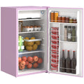 3.2 Cu.Ft Mini Fridge with Freezer, Single Door Compact Refrigerator with Adjustable Thermostat, Reversible Door, Pink