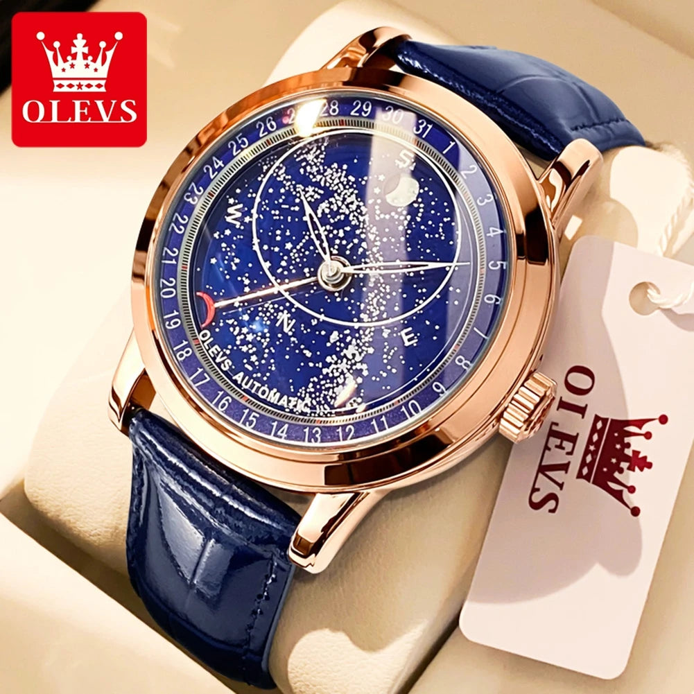 OLEVS 9923 Men Automatic Watch Luxury Fashion Mechanical Watch For Men Top Brand Waterproof Original Male Hand Clock Luminous