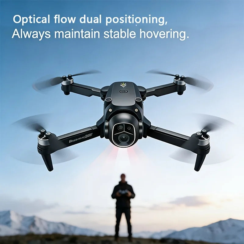 Upgraded Brushless Drone with Screen Remote, HD Real-Time Transmit, Optical Flow Hover, 50X Zoom Camera, Gesture Photo & Smart Follow. Easy 1-Key Takeoff. Perfect for Beginners, Travel Vlog, Parties & Aerial Photography.