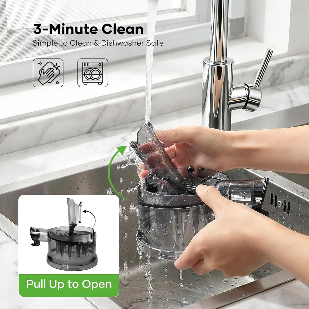 3-in-1 Juicer Machines, Cold Press Juicer 7" Large Chute & 120oz – Whole Fruits & Vegetables, High Juice Yield, Nut Milk, Natural Sorbet, Silver