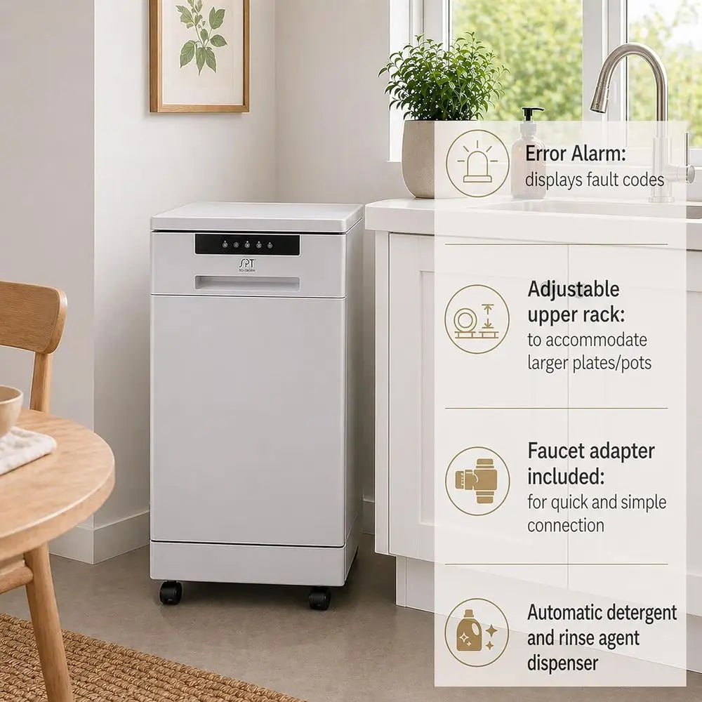 SD-9263W 18″ Energy Star Portable Dishwasher – White