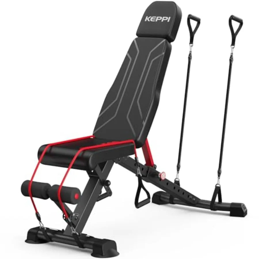 900LB Weight Bench Adjustable Foldable Workout Bench Press for Full Body Strength Training Incline Decline Bench with Fast Fold