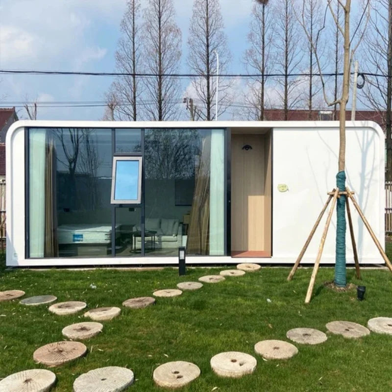 Luxury Prefabricated Tiny Space Capsule House Apple Cabin for Bathroom Warehouse Solar Powered Waterproof Fast Install