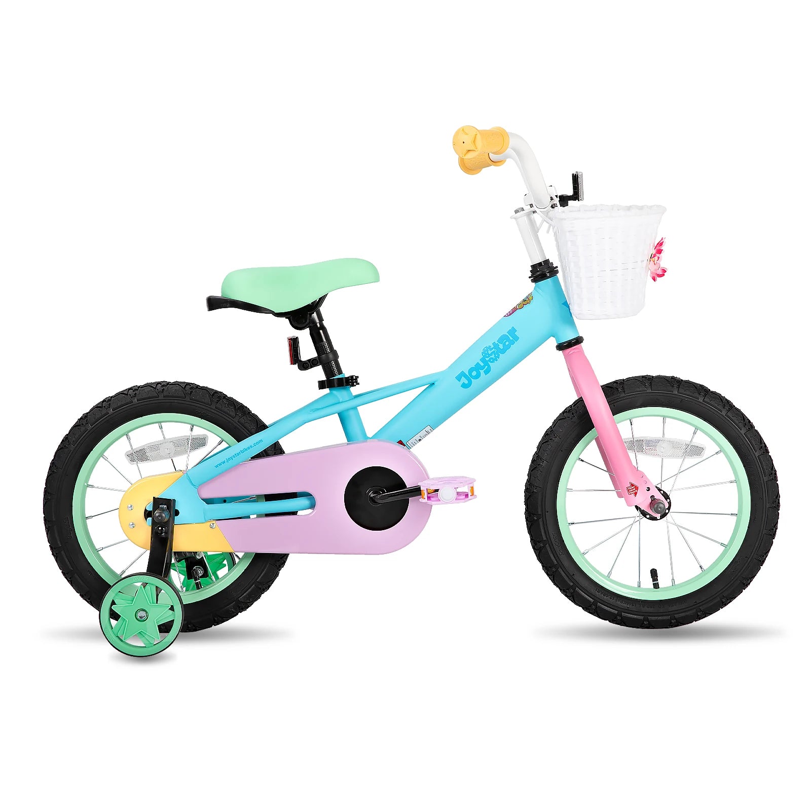 JOYSTAR 12 14 16 Inch Kids Bike for 2-7 Years Girls 33-53 Inch Tall, Toddler Girl Bike with Training Wheels, Rainbow Bikes