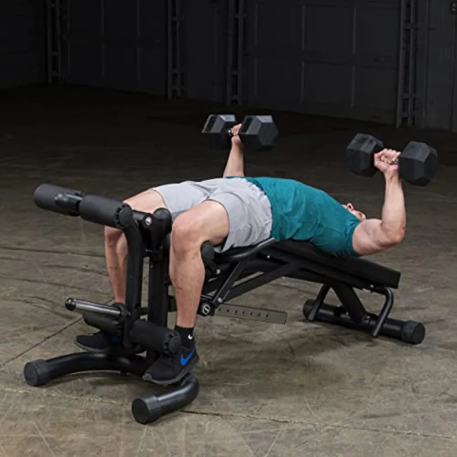 Multiple Angles Adjustable Weight Bench for Home & Commercial Gym - Flat, Incline & Decline Bench for Workout Strength Training