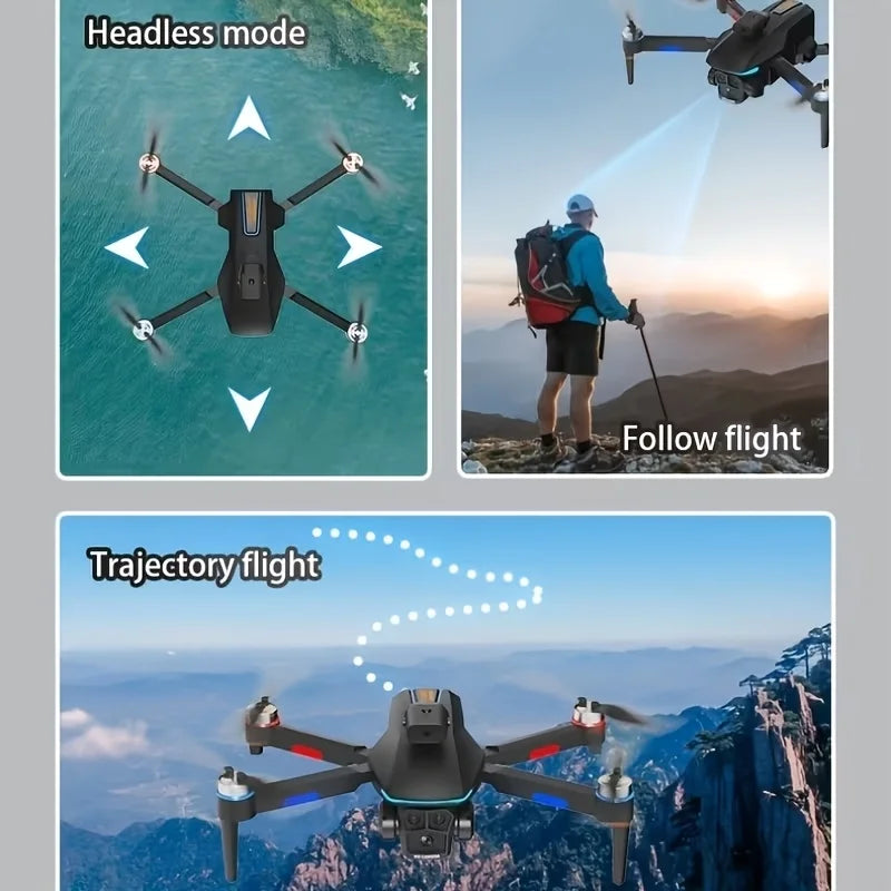 2026 L23 Foldable Drone 4K HD Triple Camera Brushless Motor Smart Obstacle Avoidance Precise Hover Dual Battery Long Flight Portable RC Quadcopter Beginner Aerial Gift for Christmas Birthday