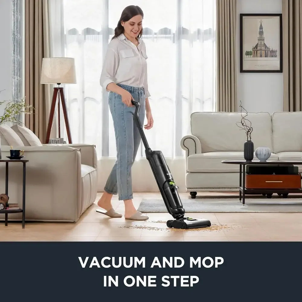 Lightweight Self-Cleaning Hardwood Floor Vacuum for Pets and Sticky Messes, Black, Model 400