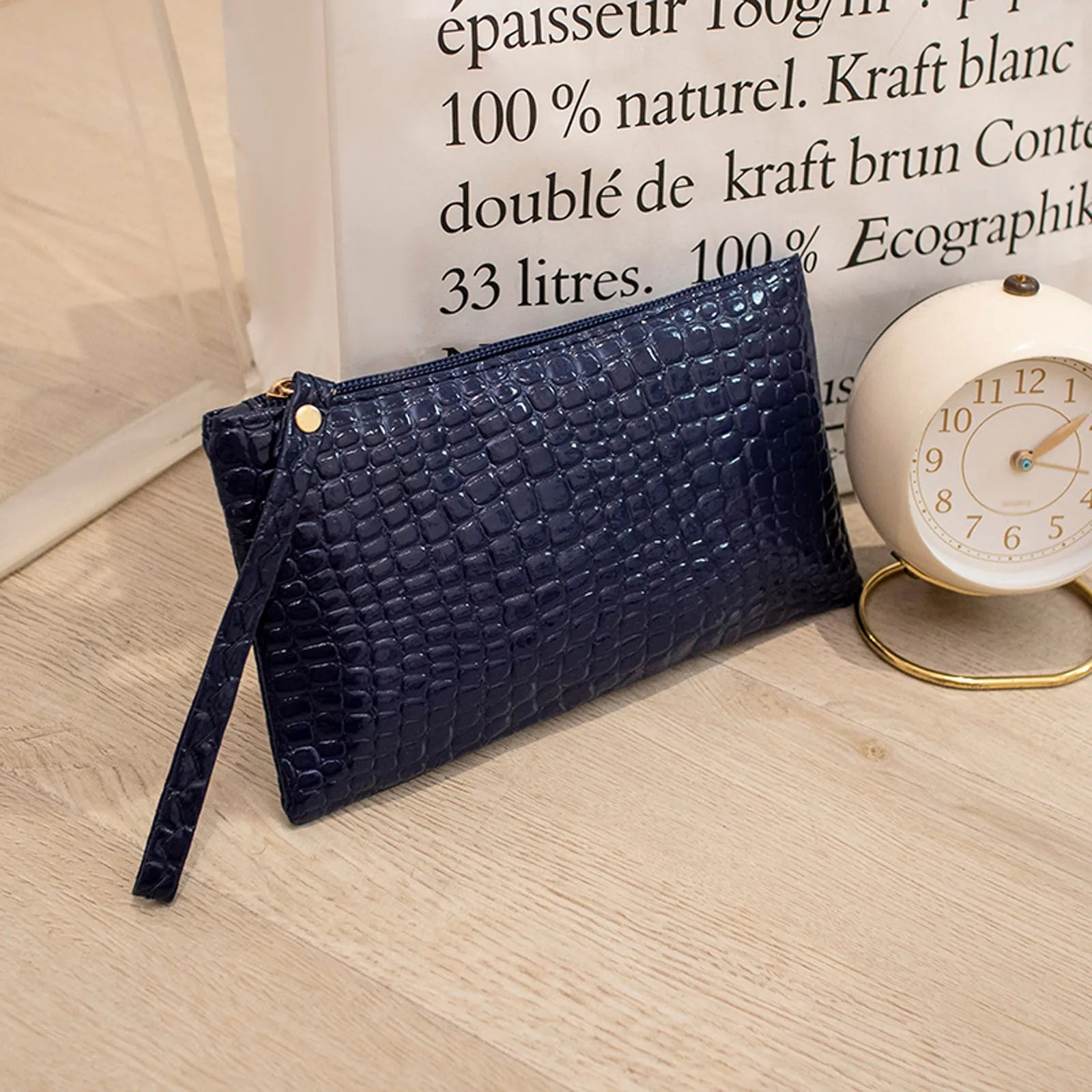 Fashion Women Artificial Leather Underarm Phone Bags Envelope Clutch Bag Card Holder Purse Solid Colors New Thin Clutch Bag