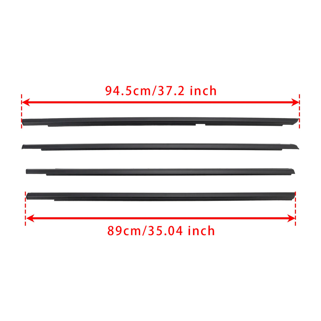 Artudatech 4PCS Door Glass Belt Outer Molding Weatherstrip For Suzuki Grand Vitara 09-13 Car Accessories 83811-65J00 83821-65J00