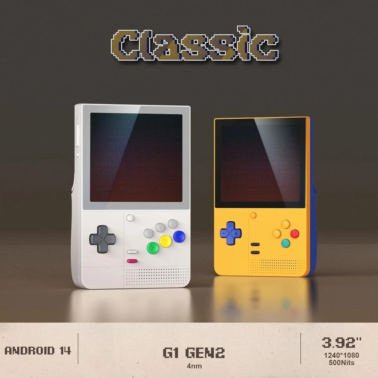 Classic Retro Handheld Game Console, 3.92" OLED Touchscreen, Android Gaming with 6+128GB, 5000mAh Battery