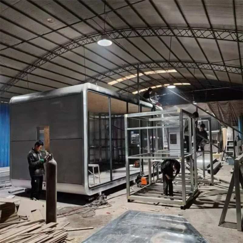 Luxury Prefabricated Tiny Space Capsule House Apple Cabin for Bathroom Warehouse Solar Powered Waterproof Fast Install