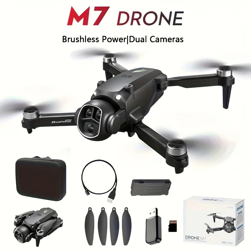 Upgraded Brushless Drone with Screen Remote, HD Real-Time Transmit, Optical Flow Hover, 50X Zoom Camera, Gesture Photo & Smart Follow. Easy 1-Key Takeoff. Perfect for Beginners, Travel Vlog, Parties & Aerial Photography.