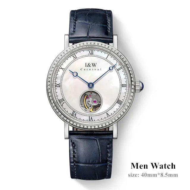 CARNIVAL Ladies Mechanical Watches Womens Men Brand Luxury Automatic Movement Watch Fashion Ultrathin for Woman Man Montre Femme