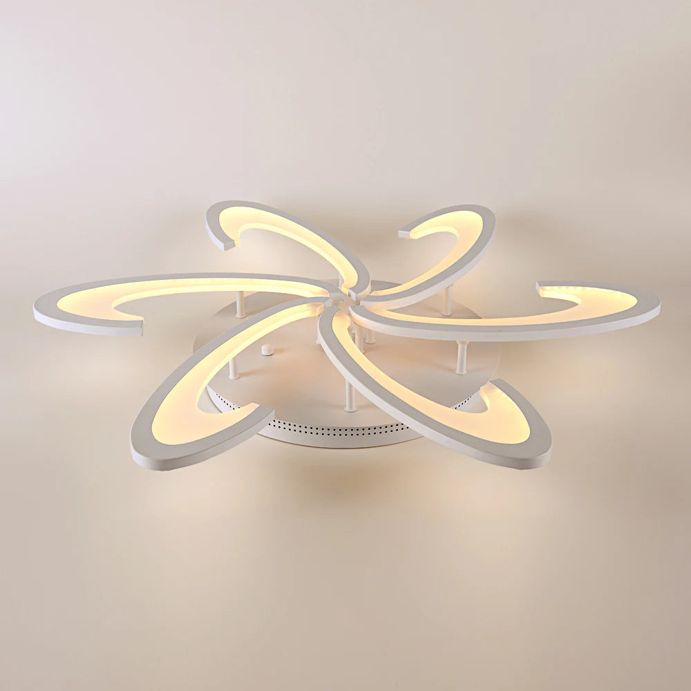Modern Led Chandeliers Living Dining Room Bedroom Flower Acrylic Aluminum kitchen Ceiling Lamp Home Decor Fixture Pendant Light