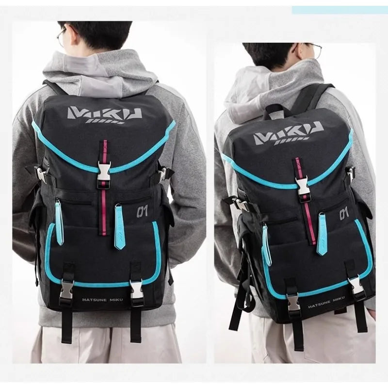 Anime Hatsune Miku Backpack School Shoulder Bag Cosplay Men Student Laptop Travel Hiking Casual Rucksack Women Fashion bag gifts