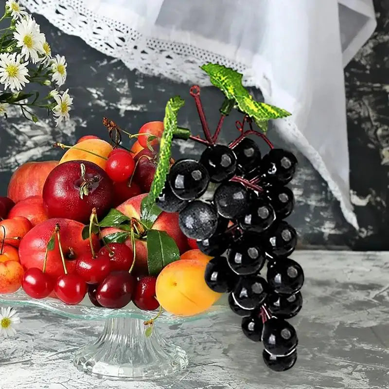 Artificial Fruit Grape Simulated Grape Bunches Lifelike Fake Fruits Plastic Fake Fruit Decorations For Wedding Party Supplies
