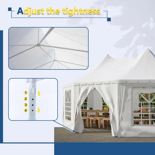 Durable Outdoor Wedding Tent with Portable Storage Bags for Garden Parties and Events