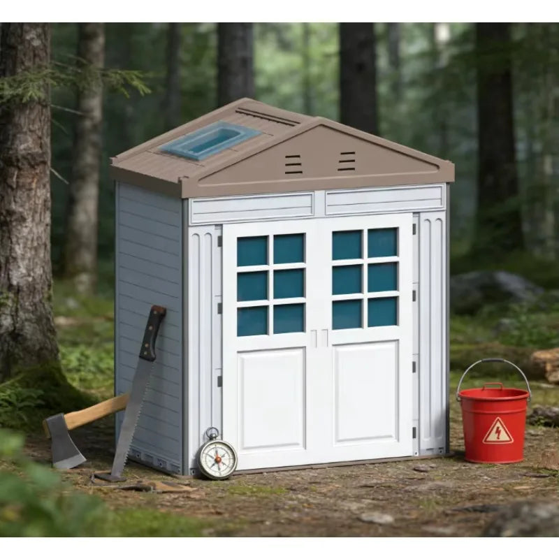 Tiny House WooWild Portable Prefab Modular Cabin Insulated Waterproof Single Span Tool Shed | Warehouse Tool Storage Tiny House