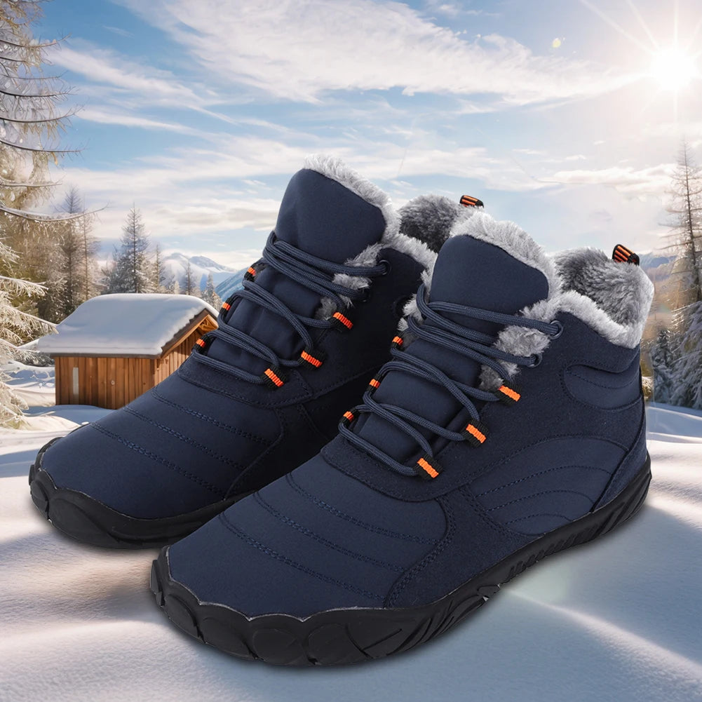 Winter Footwear Barefoot Boots Waterproof Warm Fur Lined for Women Men