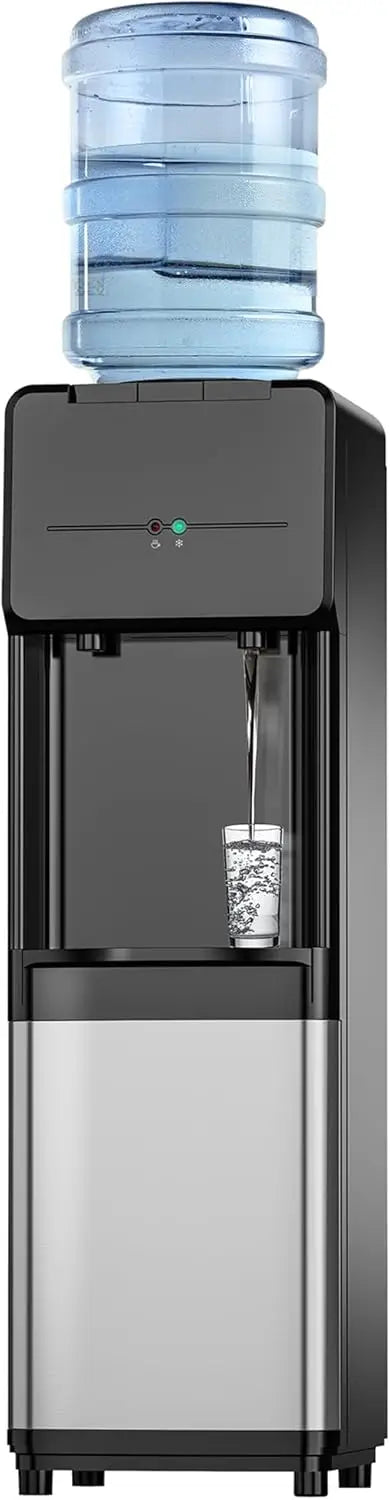 Top Loading Water Dispenser for 3 or 5 Gallon Bottles, Hot & Cold Water Dispensor with Child Safety Lock, for Office Home