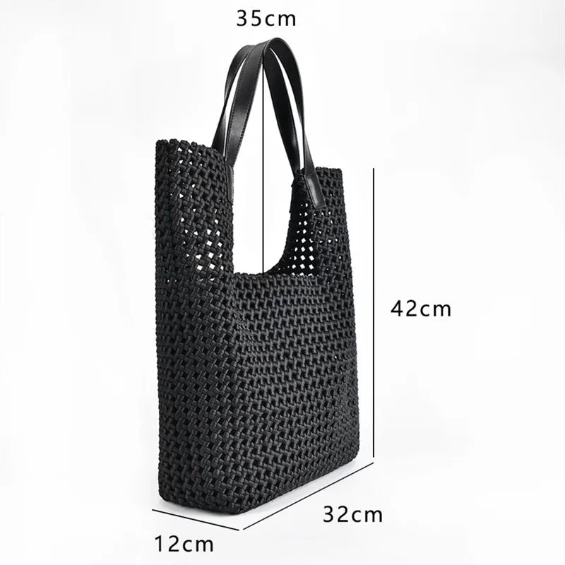 2025 new hand-woven shoulder bag large capacity ladies Europe and the United States fashion bag network red hot