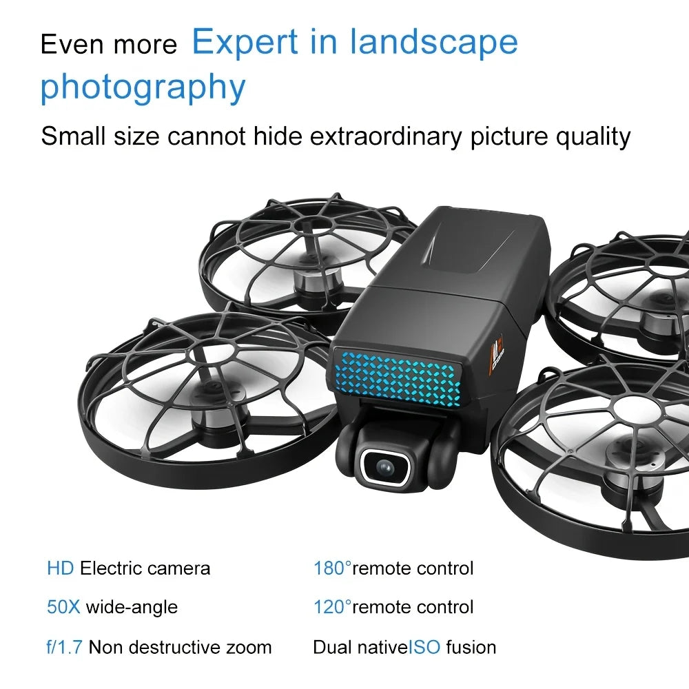 M8 Foldable RC Drone 4K Camera,4.3 In Screen Remote Real-Time FPV Transmission, Brushless Motor Quadcopter, Dual ESC Cameras, Optical Flow Hover, Anti-Collision Portable Drone for Beginners Adults & Enthusiasts, Easy Operatio