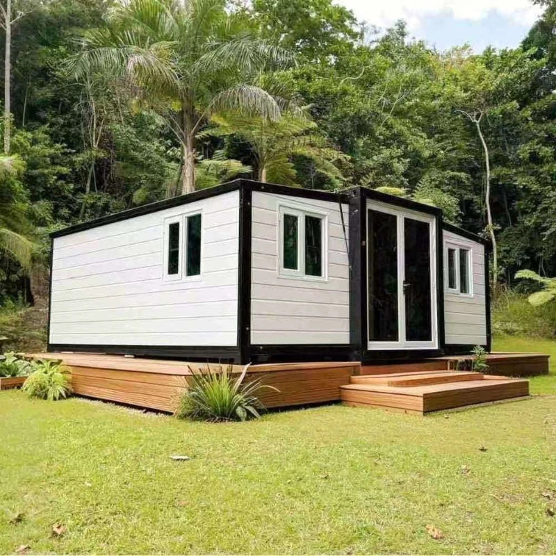 Hot Sale Mobile Tiny Home Forest Cabin Warehouse Barn Prefab House Expandable Steel Container House Sunroom Garden Rooms