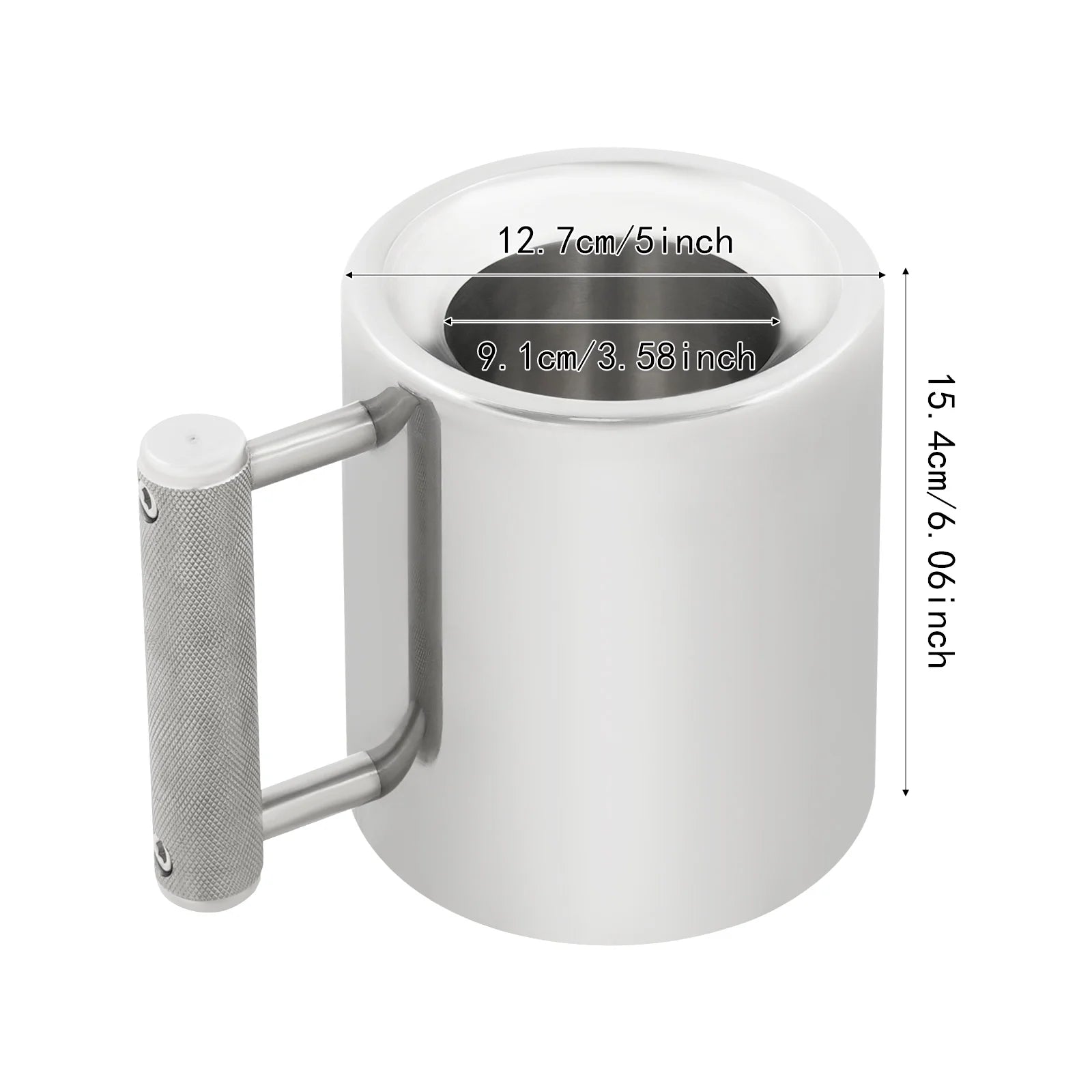 Dumbbell Heavy Cup, 12kg Stainless Steel Heavy Mug, 304 Stainless Steel Dumbbell Cup 400ml Strength Training for Gym Office