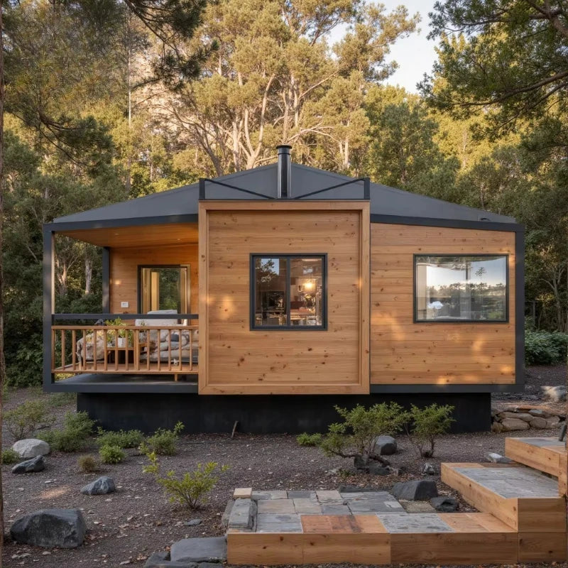 40ft Foldable Container House 3 Bedroom Prefab Home Quick Assembly Rock Wool Fireproof Fast Delivery