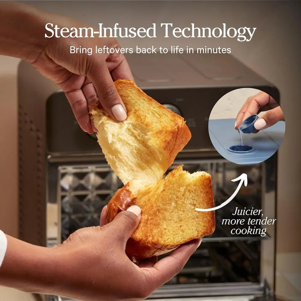 6-in-1 Stainless Steel Air Fryer Toaster Oven Combo - 13 QT, Toast, Roast, Bake, Reheat, Broil, Steam