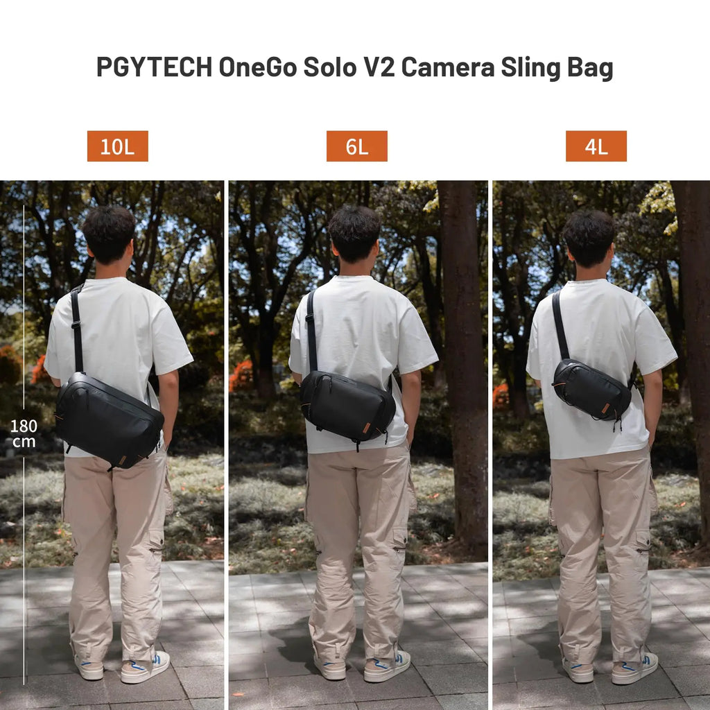 PGYTECH OneGo Solo V2 Camera Shoulder Bag 4L 6L 10L Crossbody Camera Sling Bag Outdoor Travel Bag For Sony /Canon/ Nikon