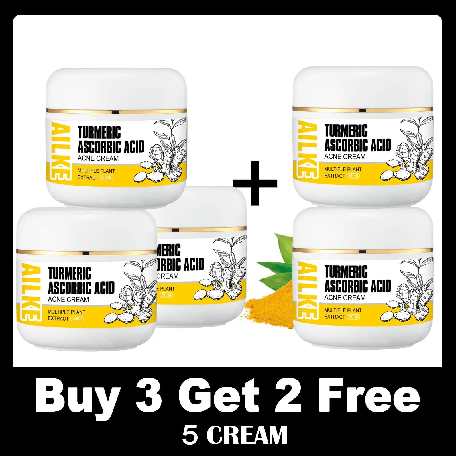 Organic Turmeric Skin Care Kit, Brighten, Remove Darkness, Spots, Acne, Lighten, Hydration, Exfoliate, Even Skin Tone,