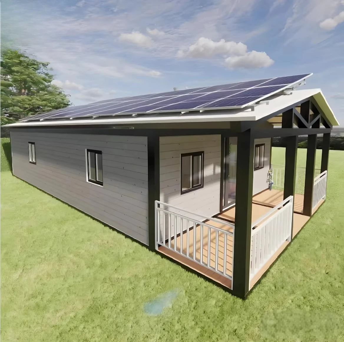 Solar Panel Roof Casa Prefabricated 20ft 40ft Foldable Expandable Container House Prefab Mobile Tiny Home 2 3 4 Bedroom Terrace