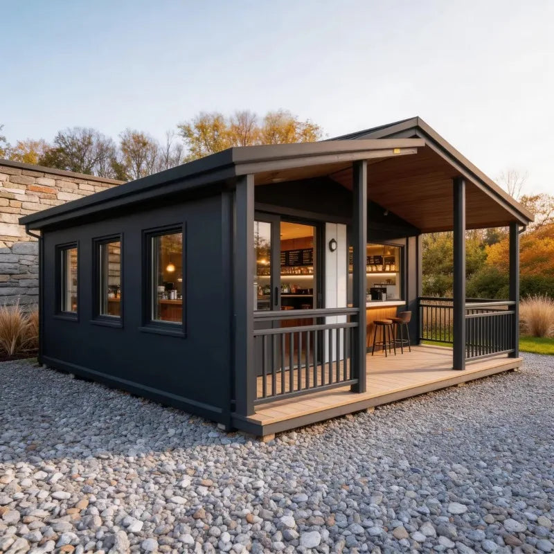 Hot Sale Mobile Tiny Home Forest Cabin Warehouse Barn Prefab House Expandable Steel Container House Sunroom Garden Rooms