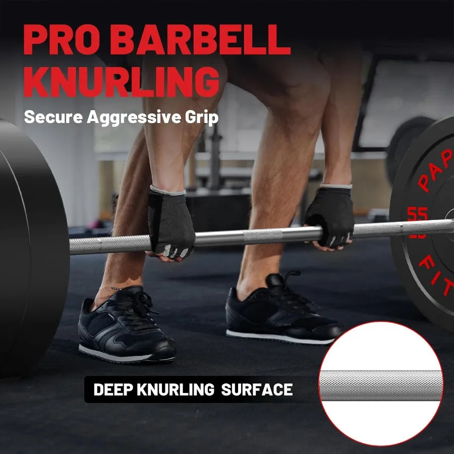 Barbell 2inch 45lb Weight Bar for Strength Training.7ft Bar 1000lb Plus Capacity Chrome Zinc Plating knurled Grip for Bench Pres