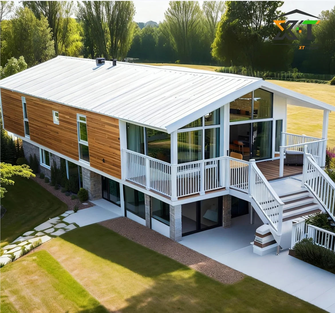 Solar Panel Roof Casa Prefabricated 20ft 40ft Foldable Expandable Container House Prefab Mobile Tiny Home 2 3 4 Bedroom Terrace