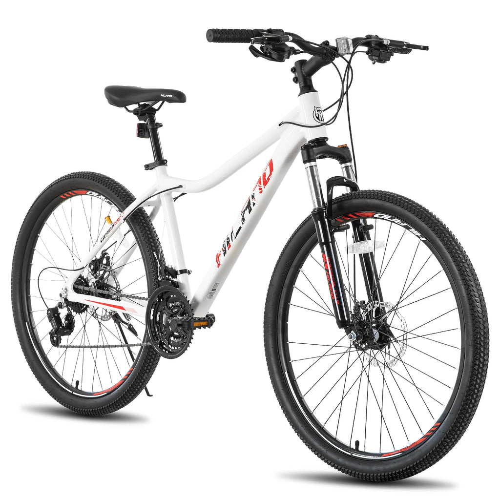 Hiland 20 26 27 Inch Mountain Bike for Women, 21 Speed with Lock-Out Suspension Fork, Dual Disc Brakes, Aluminum Frame MTB