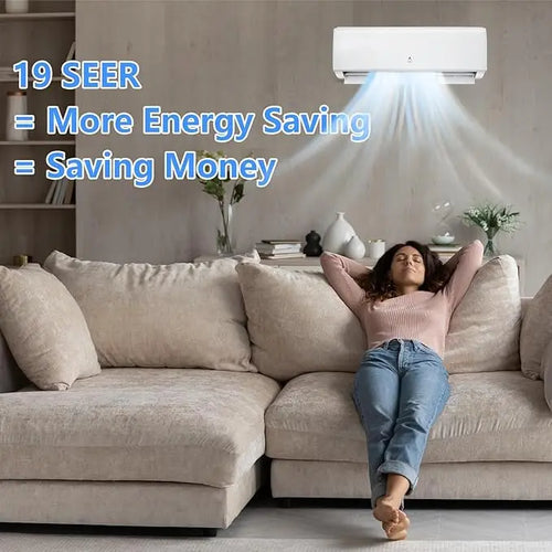 12000 BTU Mini Split Air Conditioner & Heater, 21 SEER2 r454b Inverter Ductless AC with WiFi Control,550 Sq.Ft.,installation Kit