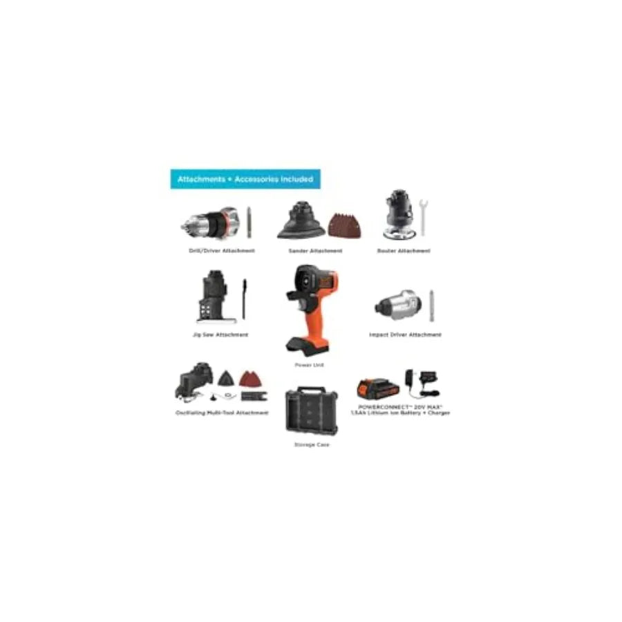 【Spot goods】20V MAX MATRIX Drill Power Tool Combo Kit 6-Tool Set Cordless Tool Set BDCDMT1206KITC