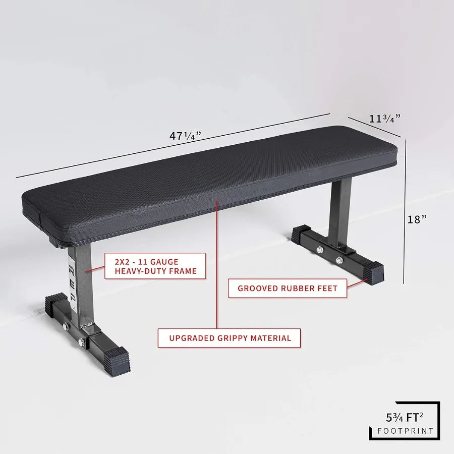 Weight Bench, Heavy Duty Workout Bench For Home Gym, Folding Fitness Equipment For Strength Training, Adjustable Utility Platfor