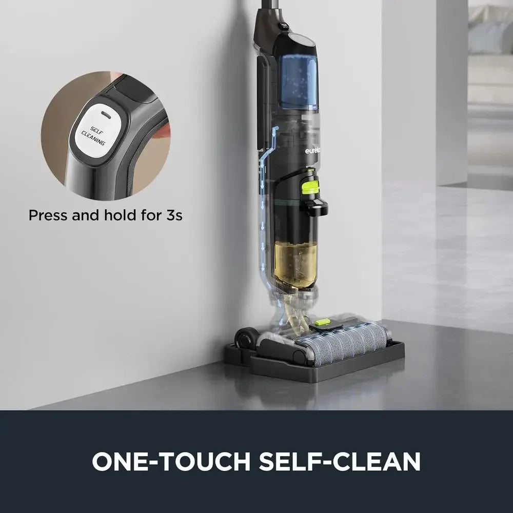 Lightweight Self-Cleaning Hardwood Floor Vacuum for Pets and Sticky Messes, Black, Model 400