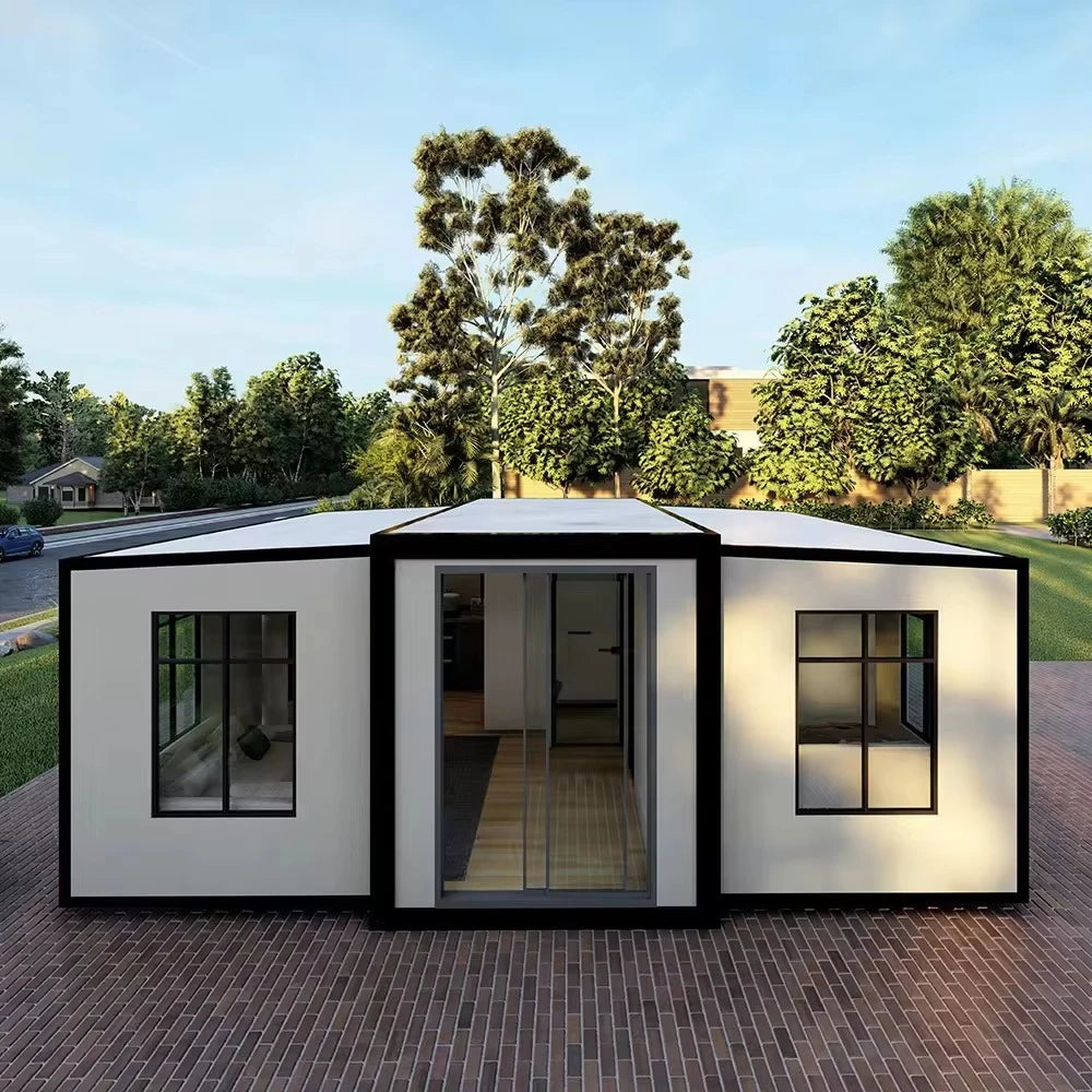 40ft Foldable Container House 3 Bedroom Prefab Home Quick Assembly Rock Wool Fireproof Fast Delivery