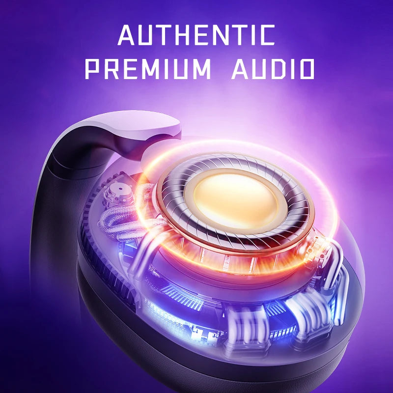 Picun UG-10A 56dB Gaming Wireless Headphone with Mic Over-Ear Headset Bluetooth 6.0 40mm Driver 2.4G/Wireless/Cable Earphones